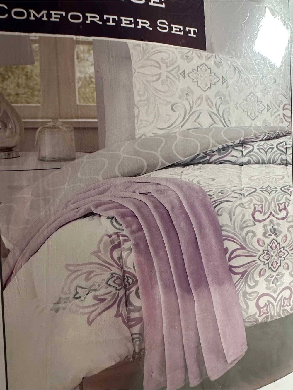 Hudson Home • 5 Piece Comforter Set includes 2 Pillowcases Accent Pillow & Throw
